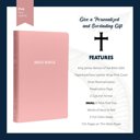  Custom KJV Pink Standard Size Personalized Holy Bible Small Print