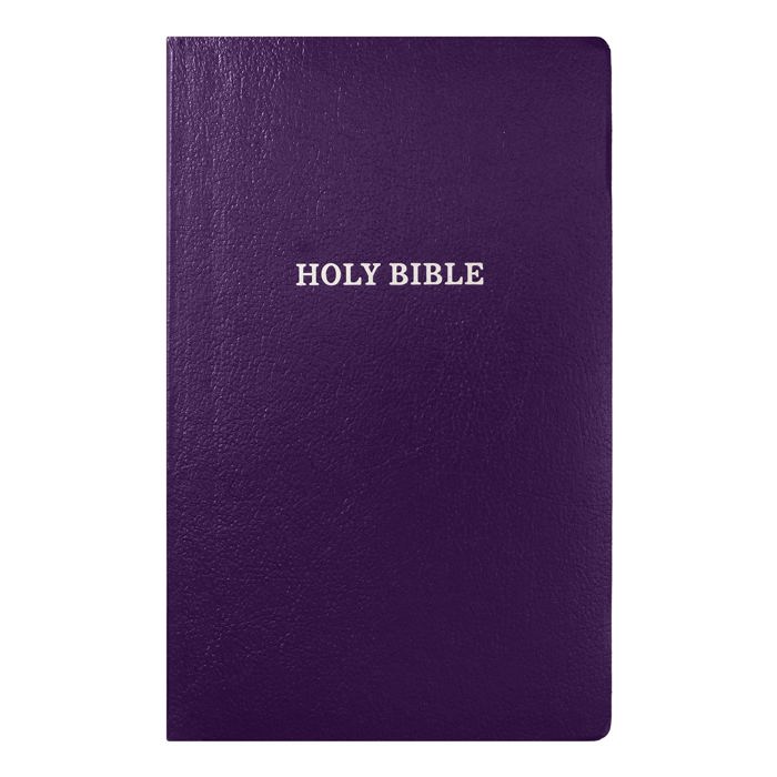 Custom KJV Purple Standard Size Personalized Holy Bible Small Print