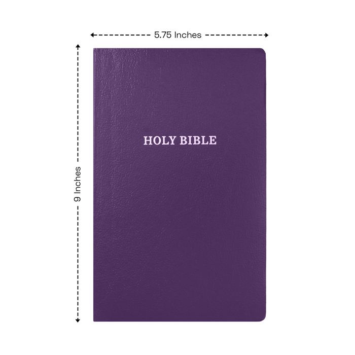 Custom KJV Purple Standard Size Personalized Holy Bible Small Print