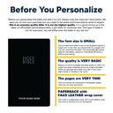  Custom NIV Black Standard Size Personalized Holy Bible Small Print
