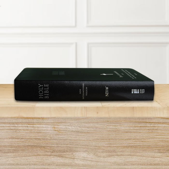 Custom NIV Black Standard Size Personalized Holy Bible Small Print