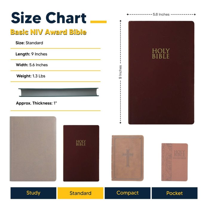 Custom NIV Burgundy Standard Size Personalized Holy Bible Small Print