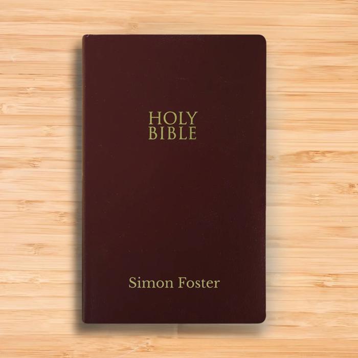 Custom NIV Burgundy Standard Size Personalized Holy Bible Small Print