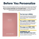  Custom NIV Pink Standard Size Personalized Holy Bible Small Print