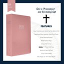  Custom NIV Pink Standard Size Personalized Holy Bible Small Print
