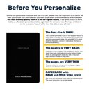  Custom NKJV Black Standard Size Personalized Holy Bible Small Print