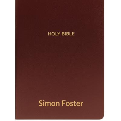 Custom NKJV Burgundy Standard Size Personalized Holy Bible Small Print