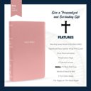  Custom NKJV Pink Standard Size Personalized Holy Bible Small Print