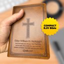  Custom KJV Brown Compact Size Personalized Holy Bible Large Print 