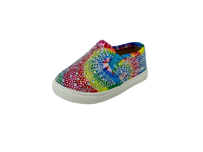 Toddler/Baby Girls Rhinestone Flat Slip On Sneakers