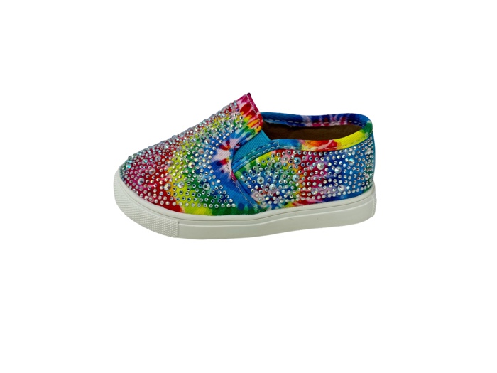 Toddler/Baby Girls Rhinestone Flat Slip On Sneakers