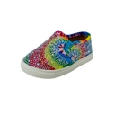 Blue Tie Dye 8 Toddler Toddler/Baby Girls Rhinestone Flat Slip On Sneakers