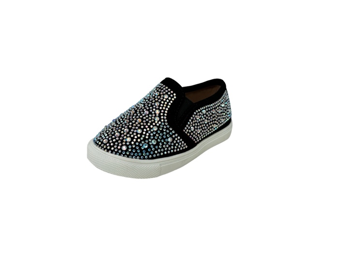 Toddler/Baby Girls Rhinestone Flat Slip On Sneakers
