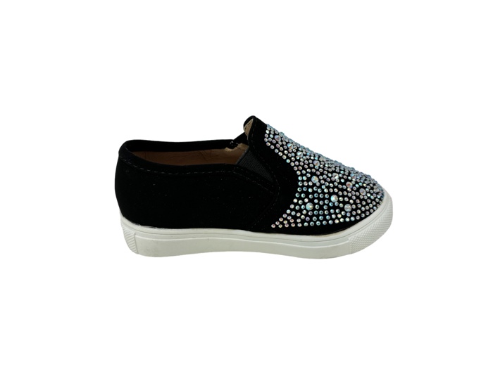 Toddler/Baby Girls Rhinestone Flat Slip On Sneakers