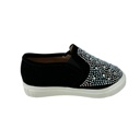 Black 7 Toddler Toddler/Baby Girls Rhinestone Flat Slip On Sneakers