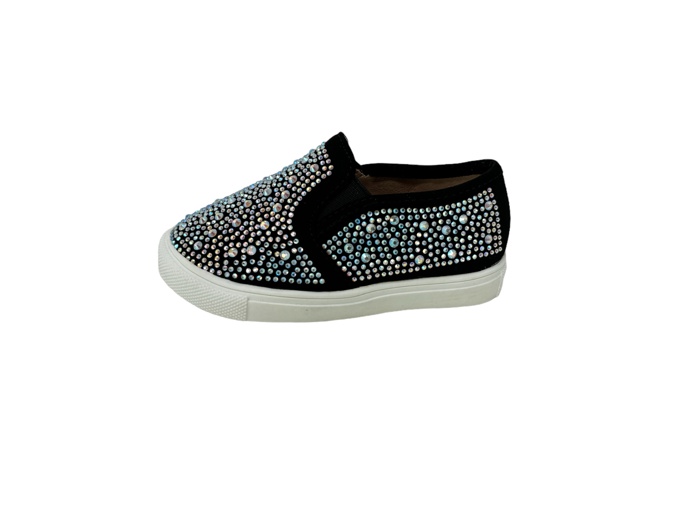 Toddler/Baby Girls Rhinestone Flat Slip On Sneakers