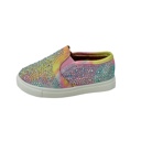 Pink Tie Dye 6 Toddler Toddler/Baby Girls Rhinestone Flat Slip On Sneakers