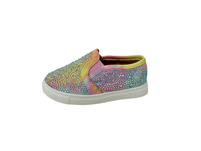 Toddler/Baby Girls Rhinestone Flat Slip On Sneakers