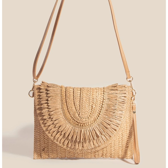 Kensey Rattan Envelope Clutch Bag