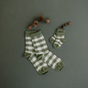  Buffalo Check Olive Sock Adult