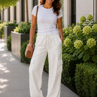 Lottie Mineral Wash Wide Leg Cotton Pants | Women's Athleisurewear | Summer New Arrival