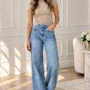  Courtney High-Rise Essential Wide Leg Jeans | Women's Denim | Everyday Bottoms | Casual Medium Wash | All Seasons