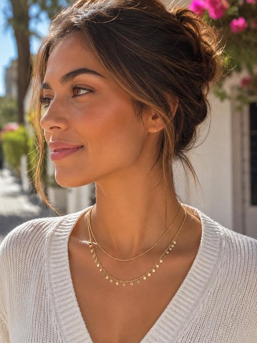 Catalina Double Layered Chain Necklace | Layering Necklace | Women's Jewelry | Trendy Gold Necklace