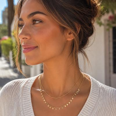 Catalina Double Layered Chain Necklace | Layering Necklace | Women's Jewelry | Trendy Gold Necklace