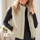  Chloe Puffer Vest | Sage Zip-Up Winter Women's Vest | Layering Vest | Warm Casual Athleisurewear