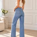  Carmella High Rise Clean Dad Jean | Non-Distressed Denim | Medium Wash | Wide-Leg | Trendy Fall Jean