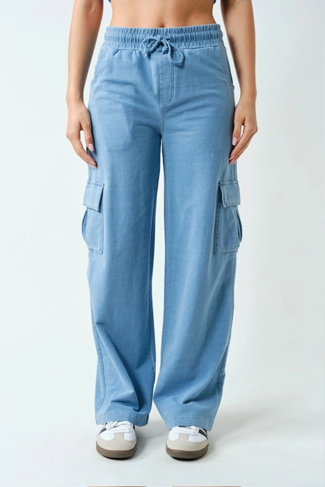Audrey Mineral Wash Wide Leg Cotton Pants | Women's Comfy Athleisure Bottoms