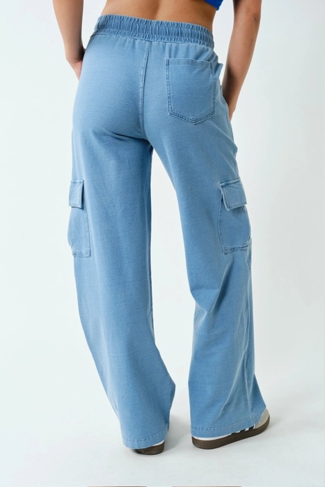 Audrey Mineral Wash Wide Leg Cotton Pants | Women's Comfy Athleisure Bottoms