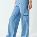  Audrey Mineral Wash Wide Leg Cotton Pants | Women's Comfy Athleisure Bottoms