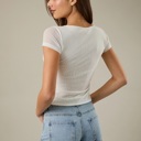  Avery Short Sleeve Flower Graphic Mesh Top | Women's Shirt | New Summer Arrival