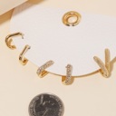  Carlton Mini Hoop Earrings Set | Set of Women's Three Hoops | Women's Mini Hoops and Huggies