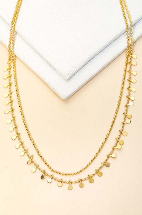 Catalina Double Layered Chain Necklace | Layering Necklace | Women's Jewelry | Trendy Gold Necklace