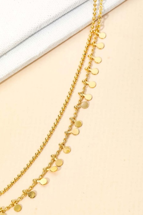 Catalina Double Layered Chain Necklace | Layering Necklace | Women's Jewelry | Trendy Gold Necklace