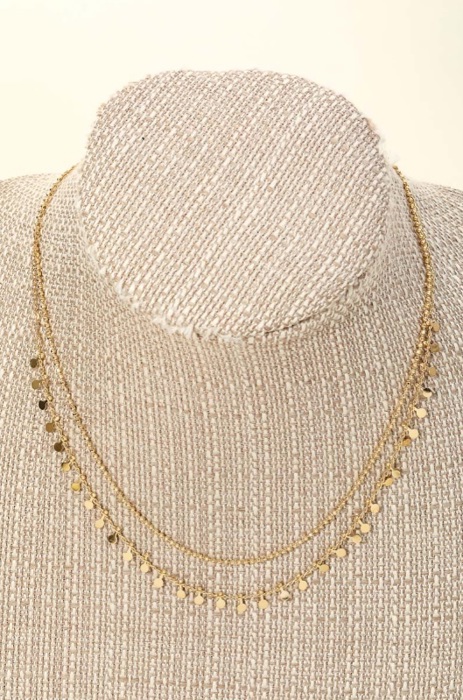Catalina Double Layered Chain Necklace | Layering Necklace | Women's Jewelry | Trendy Gold Necklace