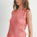  Charlee Rib-Knit Sweater Vest | Summer New Arrival | Women's Layering Sleeveless Top | Casual Textured, High-Quality Shirt | Trendy Women's Fashion