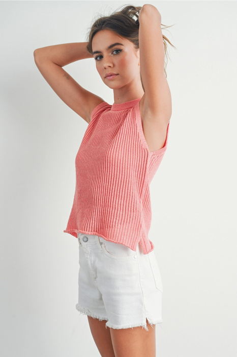 Charlee Rib-Knit Sweater Vest | Summer New Arrival | Women's Layering Sleeveless Top | Casual Textured, High-Quality Shirt | Trendy Women's Fashion