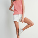 Charlee Rib-Knit Sweater Vest | Summer New Arrival | Women's Layering Sleeveless Top | Casual Textured, High-Quality Shirt | Trendy Women's Fashion
