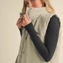  Chloe Puffer Vest | Sage Zip-Up Winter Women's Vest | Layering Vest | Warm Casual Athleisurewear