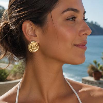 Coraline 18K Gold Seashell Stud Earrings | Summer New Arrival | Women's Accessories | Lead & Nickel Free | Hypoallergenic | Water Resistant