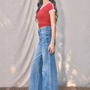  Courtney High-Rise Essential Wide Leg Jeans | Women's Denim | Everyday Bottoms | Casual Medium Wash | All Seasons