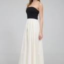  Ella Knit Strapless Top Woven Maxi Dress | Summer New Arrival | Women's Lightweight Cotton Dress | Spring + Summer Fashion