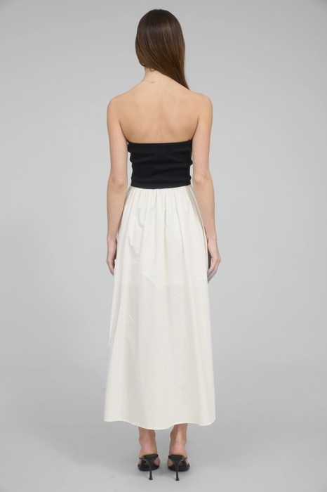 Ella Knit Strapless Top Woven Maxi Dress | Summer New Arrival | Women's Lightweight Cotton Dress | Spring + Summer Fashion