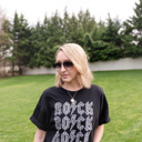  ROCK Graphic Tee | Black Cotton Women's T-Shirt | Concert Apparel