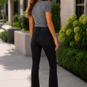  Gianna High Rise Slim with Slanted Slit | Women's Jeans | Vervet by Flying Monkey | Black Light-Faded with Stretch