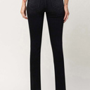  Gianna High Rise Slim with Slanted Slit | Women's Jeans | Vervet by Flying Monkey | Black Light-Faded with Stretch
