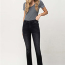  Gianna High Rise Slim with Slanted Slit | Women's Jeans | Vervet by Flying Monkey | Black Light-Faded with Stretch